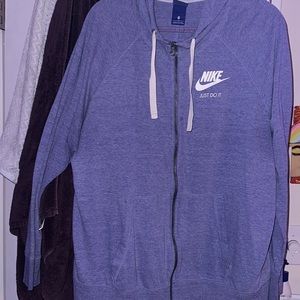 Nike zip up sweater womans